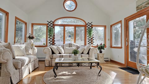 High ceiling sunroom