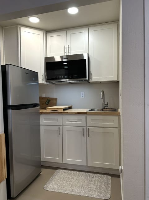 Kitchen is fully stocked with all essentials. Micro/oven/air fryer combo.