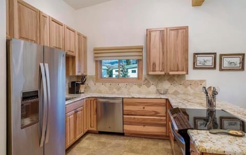 Cozy mountain mornings start here — our kitchen retreat with a view