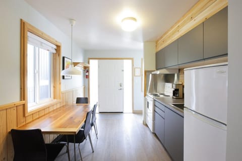 Bright, modern kitchen and dining area