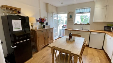 View of the kitchen at Treaaron Holiday Cottage, St Merryn, North Cornwall