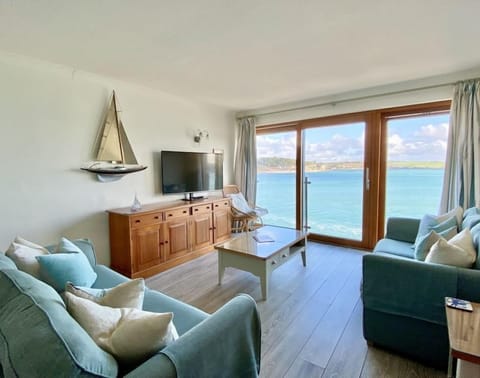 View of River Camel from the living room at 14 The Boatyard, Padstow, North Cornwall