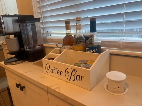 Coffee bar with Ninja Dual Brew.  