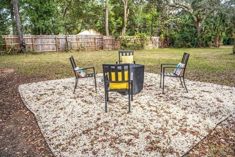 Enjoy hanging out by the propane fire pit!