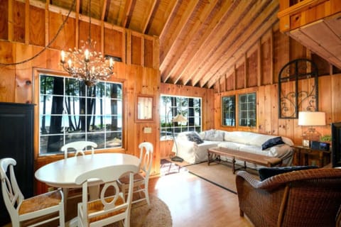 Gather, dine, and unwind in this bright open space with rustic charm.