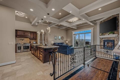 Mechanical door that can separate the property into 2 units.  