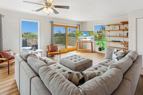 Relax in the Top-Level Living Area with a Flat Screen TV and a Furnished Deck!