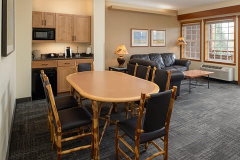 Share meals together with dining space and easy kitchenette access.