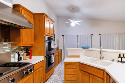 Indoors, Kitchen, Sink, Appliance, Ceiling Fan