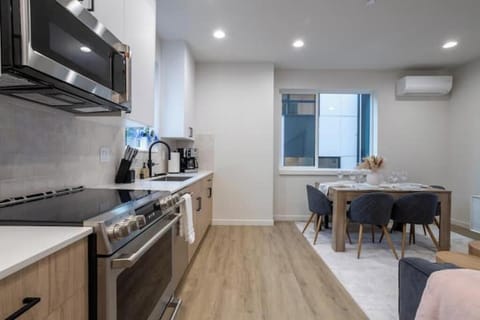 Fully equipped kitchen with quality tools and cookware.