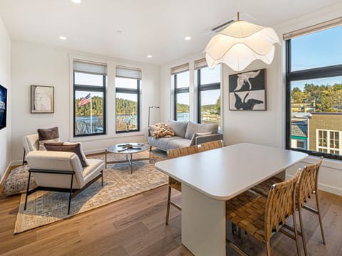 Expansive water views and views of downtown Friday Harbor in this corner unit.