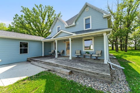 Shaded front porch