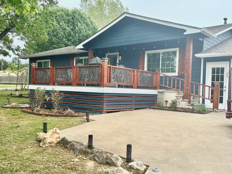 Front of home with deck