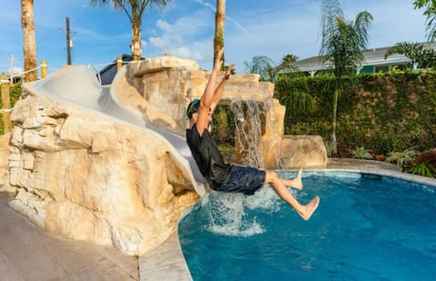 Fun-filled waterslide into the pool -- perfect for all ages