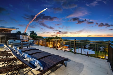 Rocket launch from your private 1200sqft balcony overlooking the Atlantic Ocean