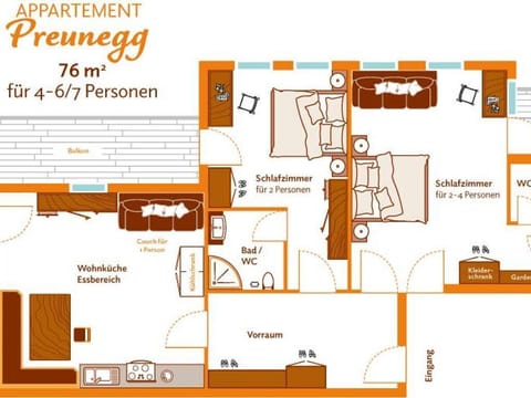 Apartment type B Preunegg - Heisshof Farm Stay in Schladming