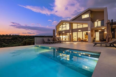 Luxury Villa Radiating Golden Hour Charm