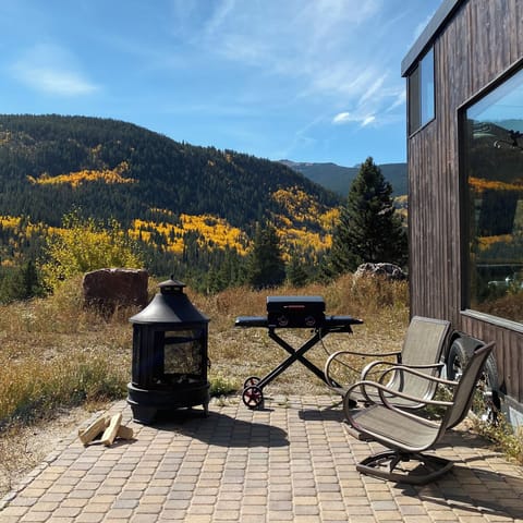 Private patio, grill and fire pit