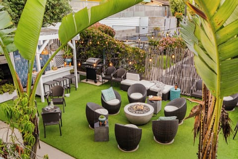 Lush, oasis-like lounge.