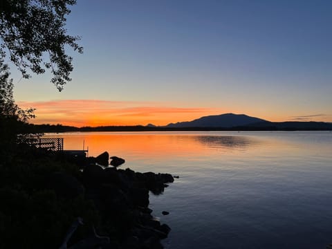View from the fire pit and sauna.