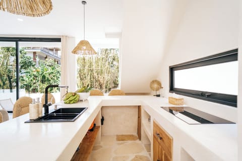 Kitchen with outside view