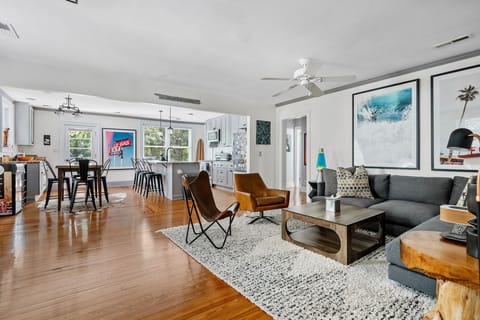 Open Concept Living Room | Shep Shack | IOP Escapes Vacation Rentals | 406 Palm Blvd Isle of Palms SC