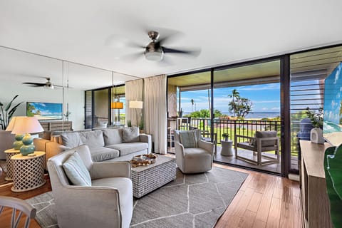 Ocean view from the living room and balcony