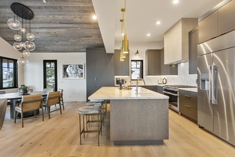 Indoors, Floor, Flooring, Kitchen, Hardwood