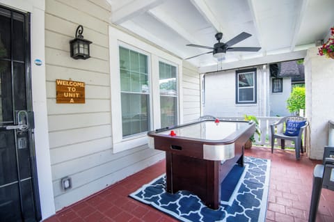 Enjoy your mornings and afternoons on our gorgeous porch! Equipped with foosball and chairs.