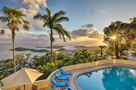 Huge pool with an incredible view of the Charlotte Amalie Harbor!