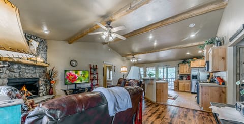 Entry open into living room