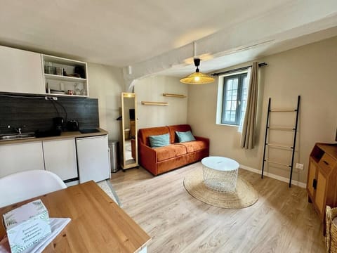 Cuisine ouverte sur séjour aménagée et équipée