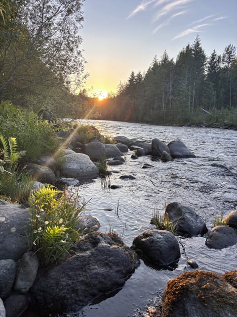Taken from the property, a short (but steep) trail down from the house