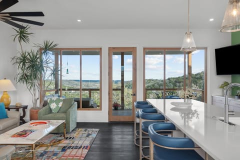 Beautiful open-concept living/kitchen area with incredible views.