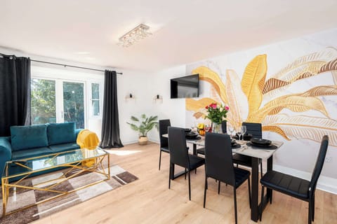 Spacious living area with comfortable seating - ideal for team discussions or unwinding after work