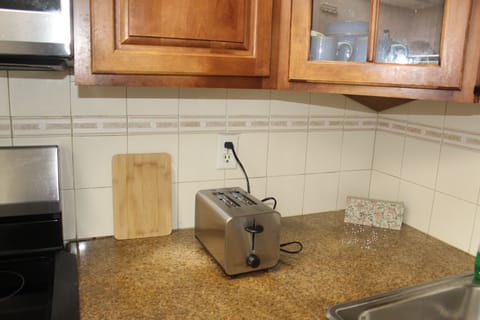 - Microwave, Dishwasher, Oven, and Refrigerator, Toaster and Electric kettle