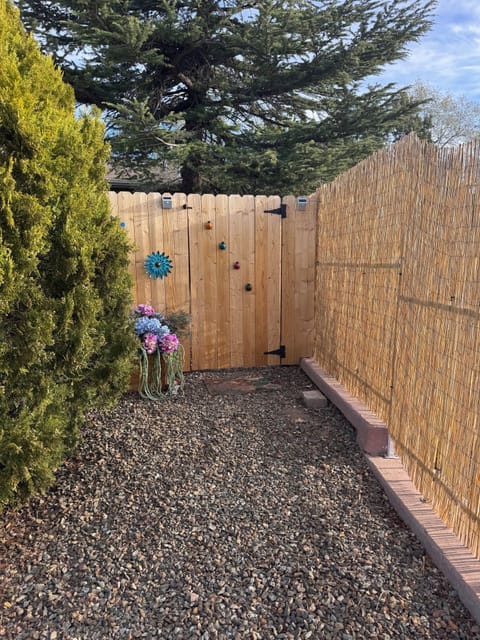 Entrance to your private oasis from your private parking spot