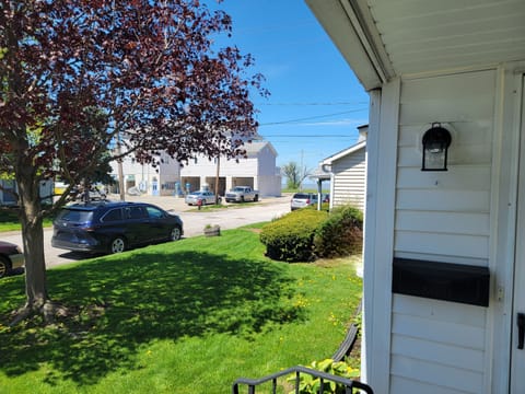 Glimpses of Lake Erie and Port Clinton Beach from the front porch