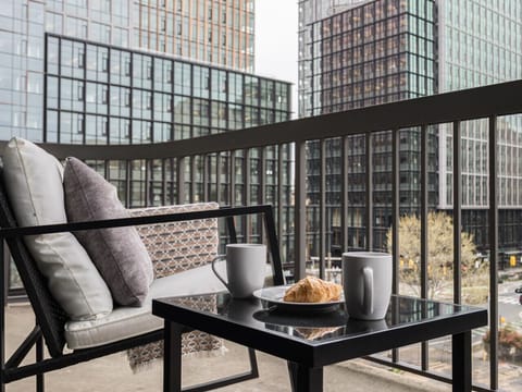 You’ll love having this balcony space, ideal for a breath of fresh air and a quiet retreat after a busy day exploring or working in the city.
