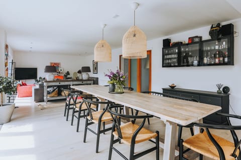 The main living space with double bi-fold doors to the garden.