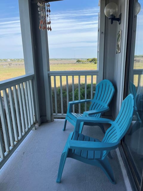 Relax on the back porch. Great spot to see the marsh come alive with seabirds. 