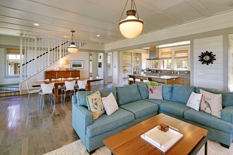 Large sectional sofa in living room