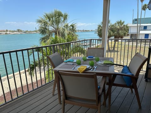 Balcony overlooking Blind Pass intercoastal waterway