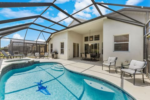 Large private pool and patio space. 
