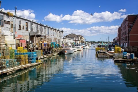Stroll the working waterfront and watch boats glide by.