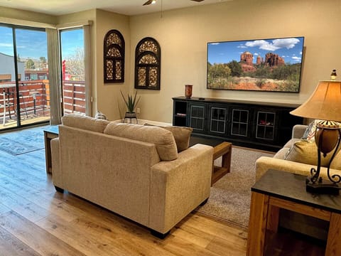 Large Living Room with 75" Smart TV
