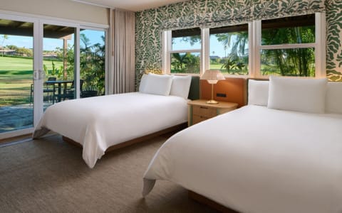 Unwind in crisp beds with soothing garden-view sunshine.