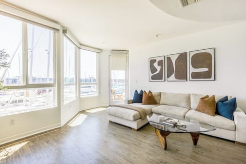 Welcome to a sun-drenched sanctuary boasting panoramic Marina Del Rey views.