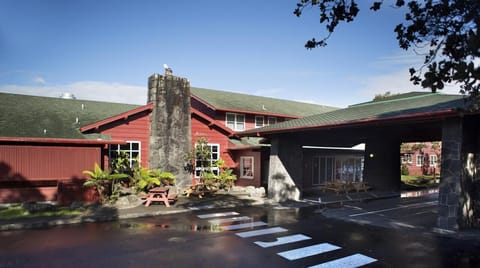Arrive with ease at this charming lodge-style exterior entrance.