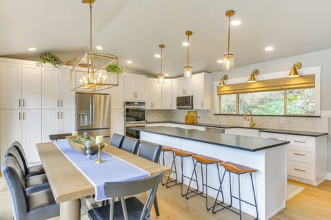 Dining Area | Main Level | Lake & Mountain Views | Open Floor Plan